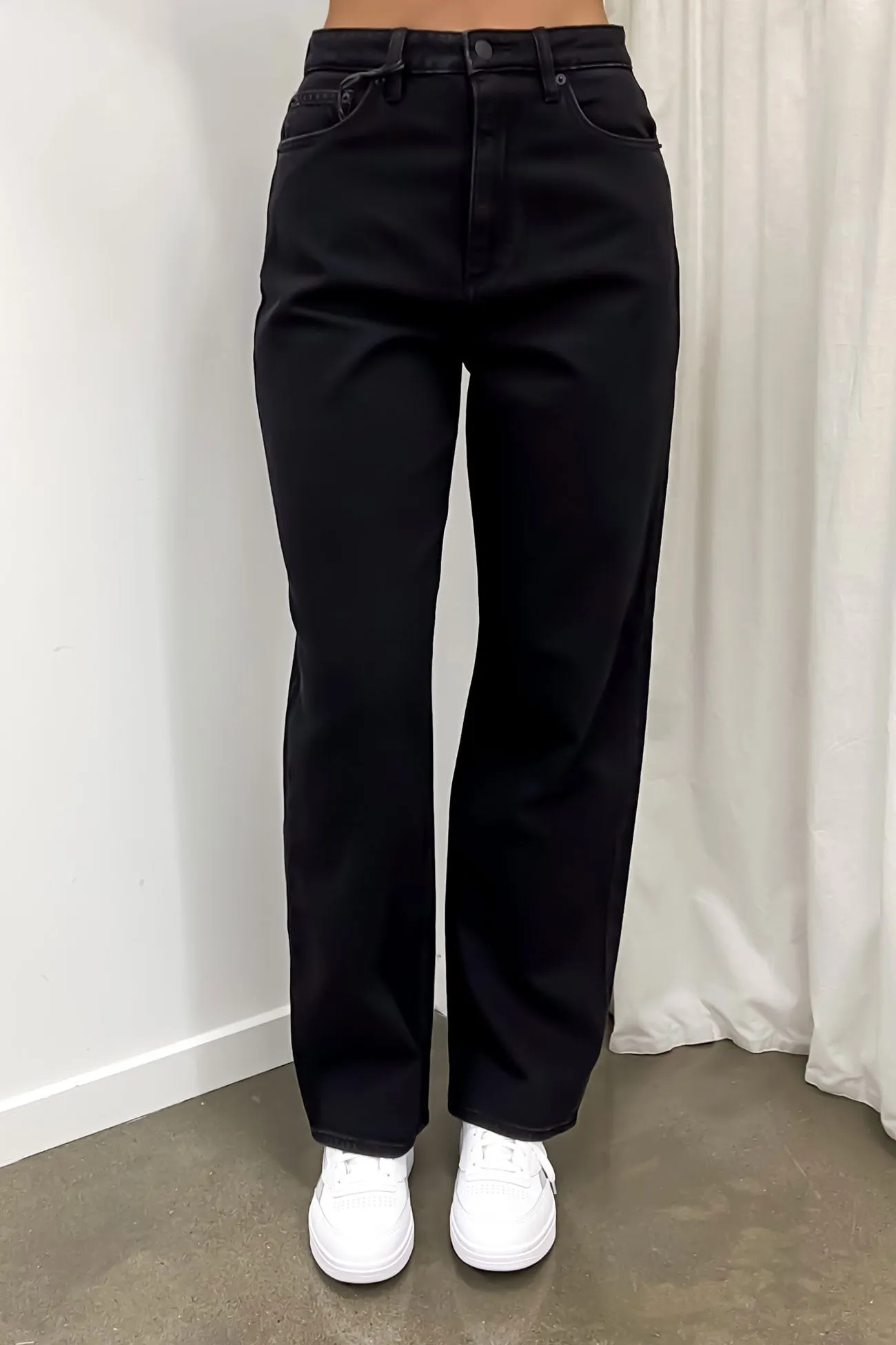 High Baggy Jean Homme Black Chill Attire Effortless Layer