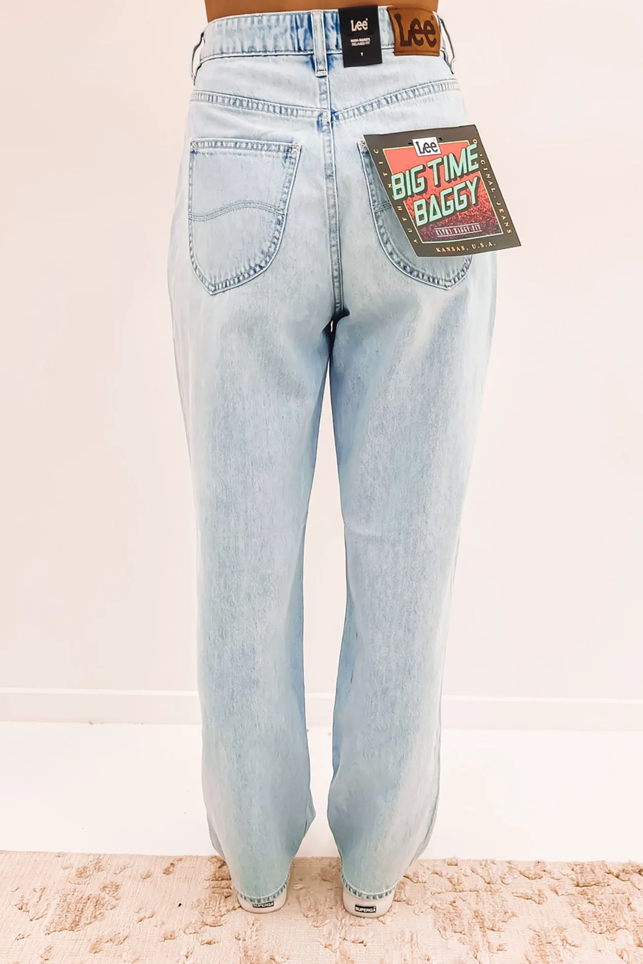 Family Style Parent Style Smart Casual Smooth Loose Versatile High Baggy Jean Oxy Stone Blue