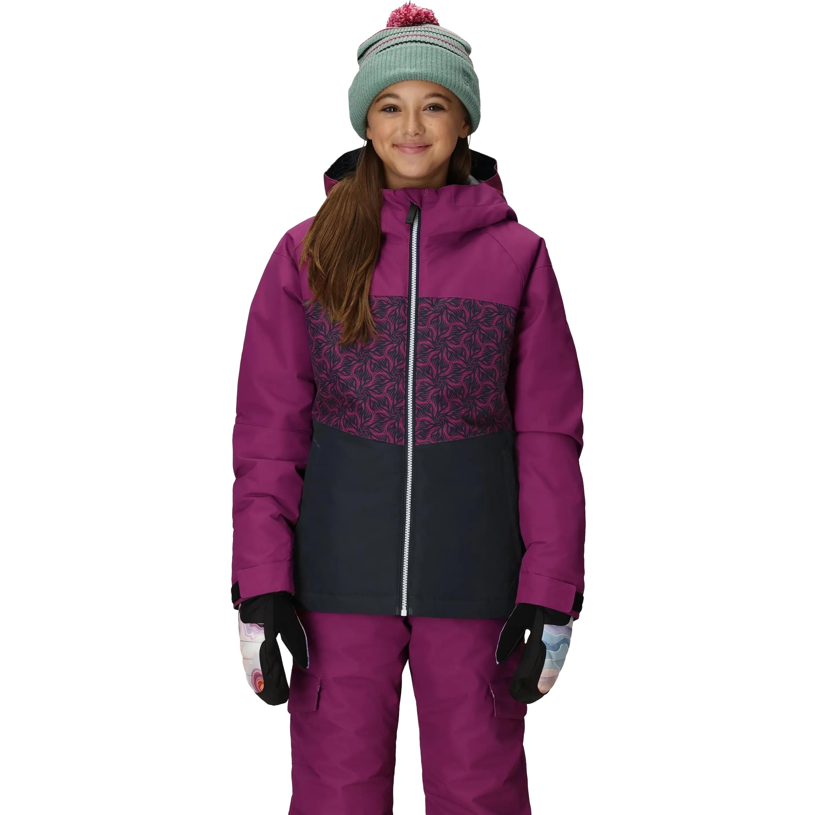 Hooded Attachment Low Profile Collar Youth Athena Insulated Jacket