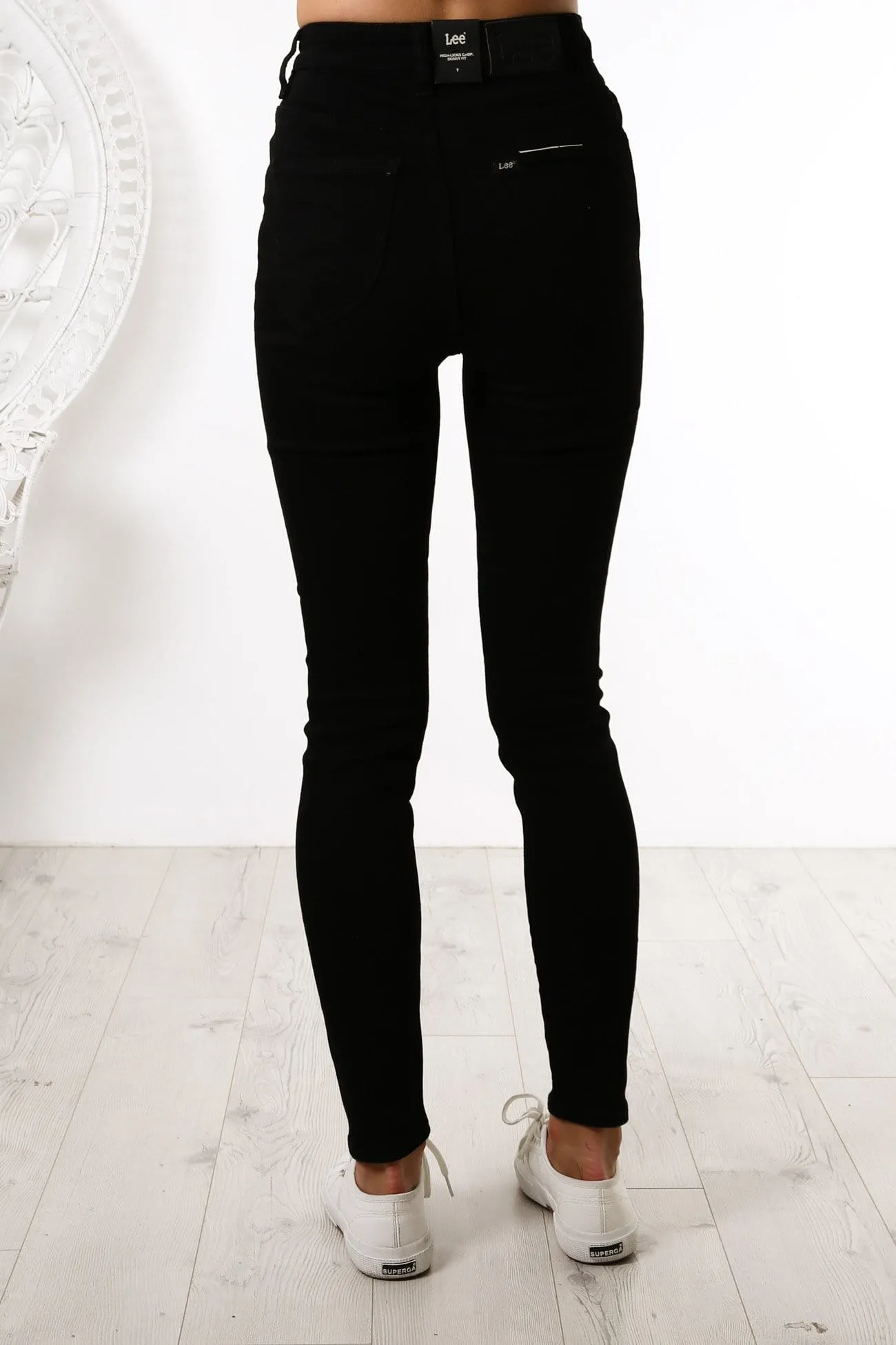 Easywear Style Formal City Walk Party Look High Licks Crop Jean Primo Black