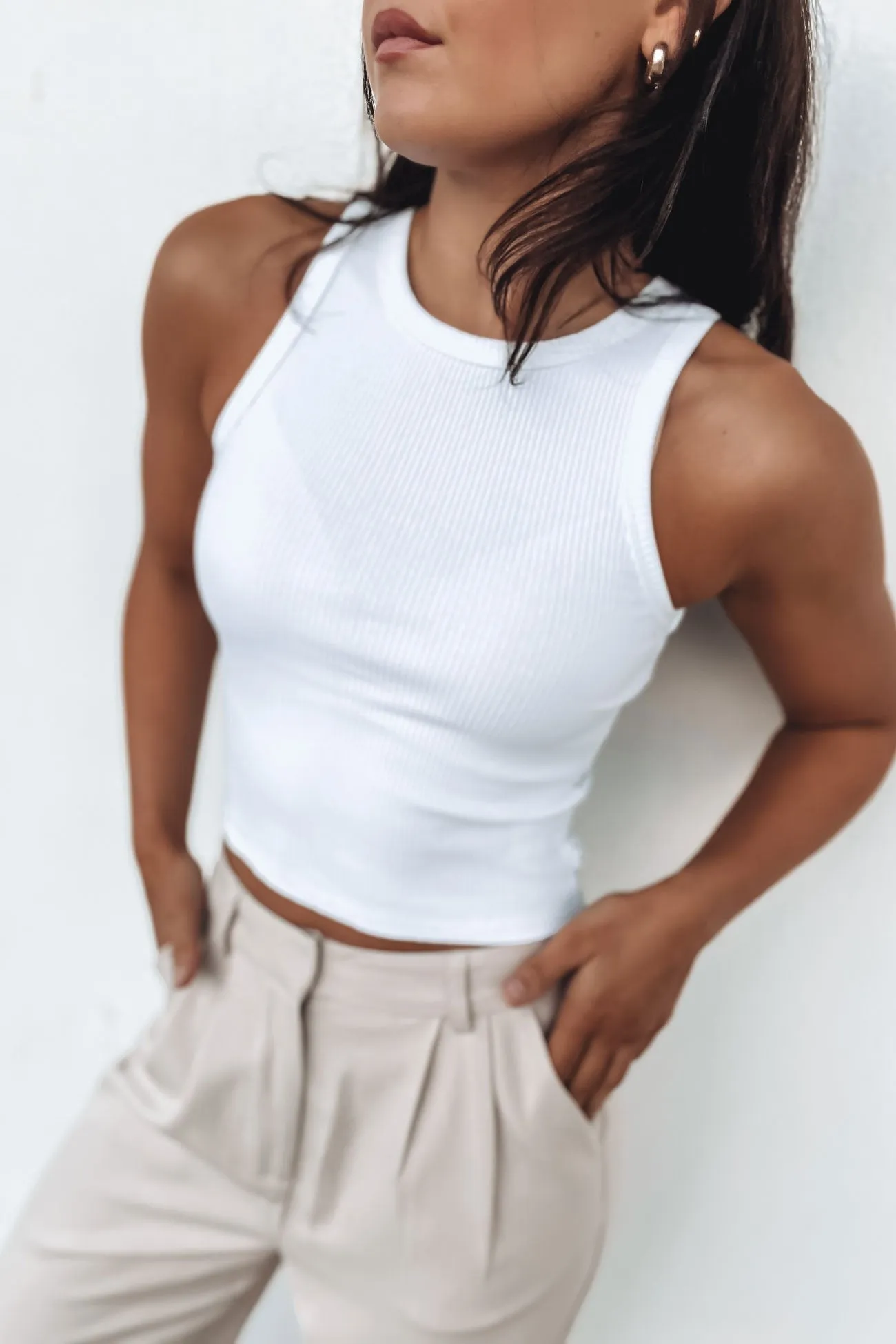 Zah Core Rib Tank White Arctic - proof Urban Cool
