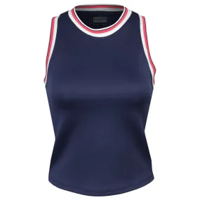 Striped Design High - quality material Lija Women's The One To Beat Varsity Tank - Marine/Multi
