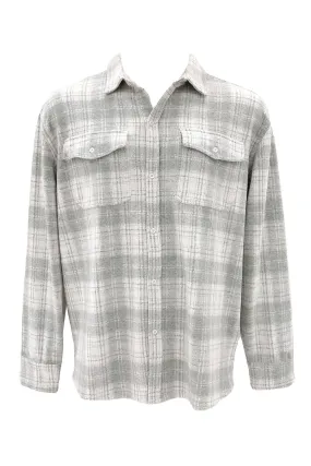 Simmer Check Shirt Grey Clean Edge Trim