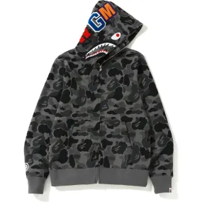 Bape Abc Camo Shark Full Zip Hoodie Black Cuffed high - end craftsmanship