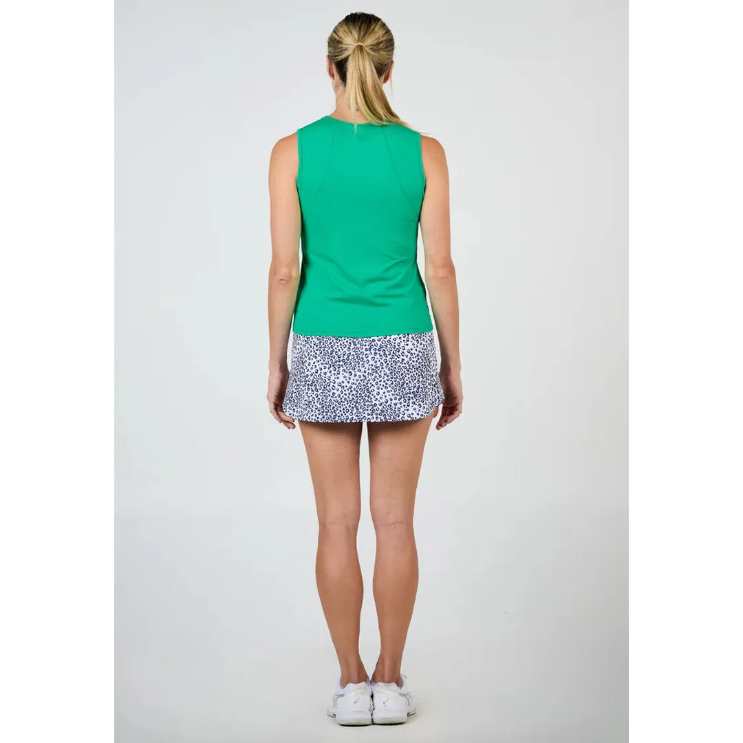 High-waisted Sofibella Women's Green Spirit 23" Tank - Zen Checkered Precision Tailoring