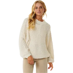 Comfortable Collar LightweightLayeredFabric Women's Classic Surf Knit Crew