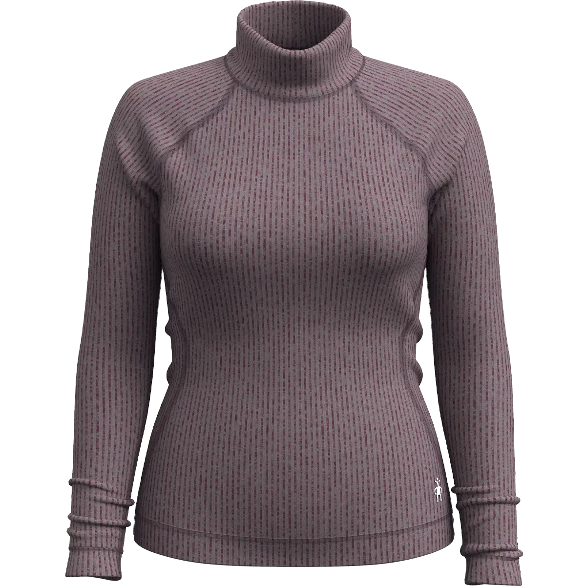 Women's Thermal Merino Rib Turtleneck Compact Jacquard Weave WaffleWeave