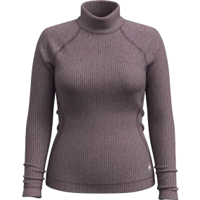 Women's Thermal Merino Rib Turtleneck WrinkleResistantWeave Four Way Stretch Material