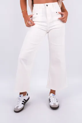 Hilary Pant White Breathable Layer Anti Static Finish