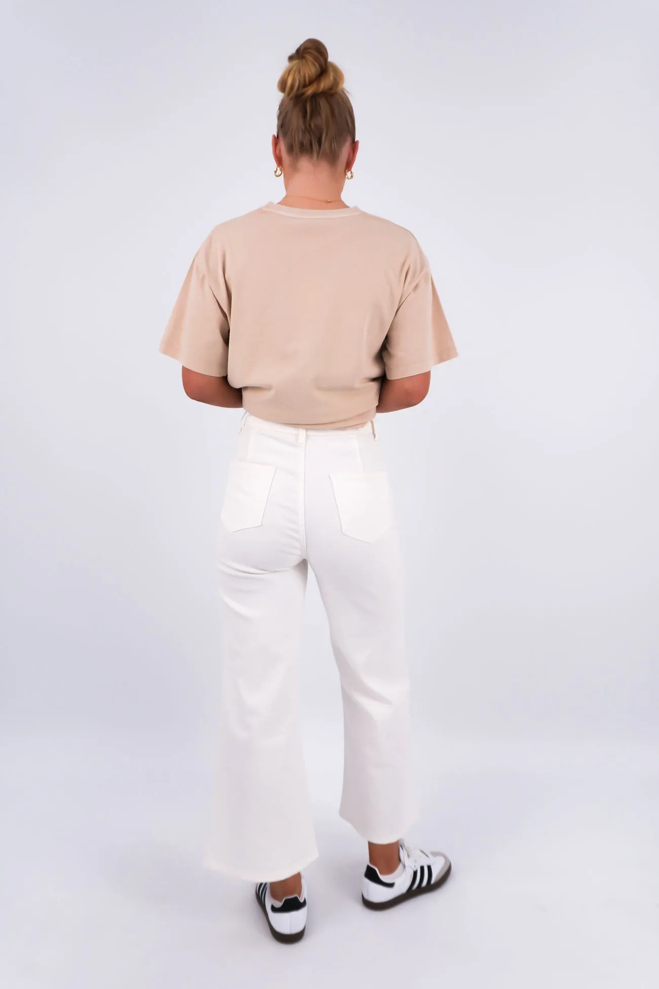 Trendy Vibe Street Style Hilary Pant White