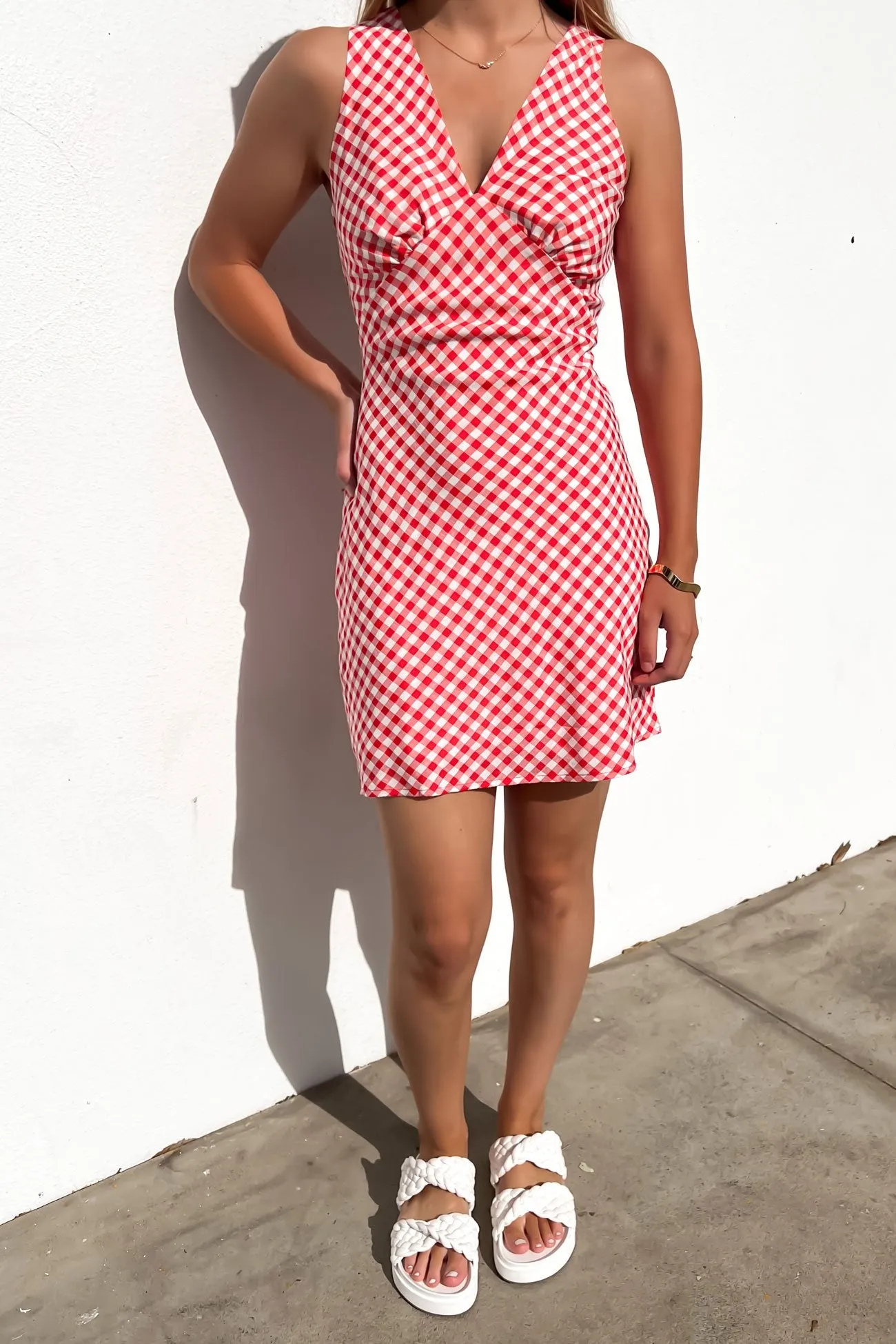 Holden Mini Dress Red Gingham solo wear