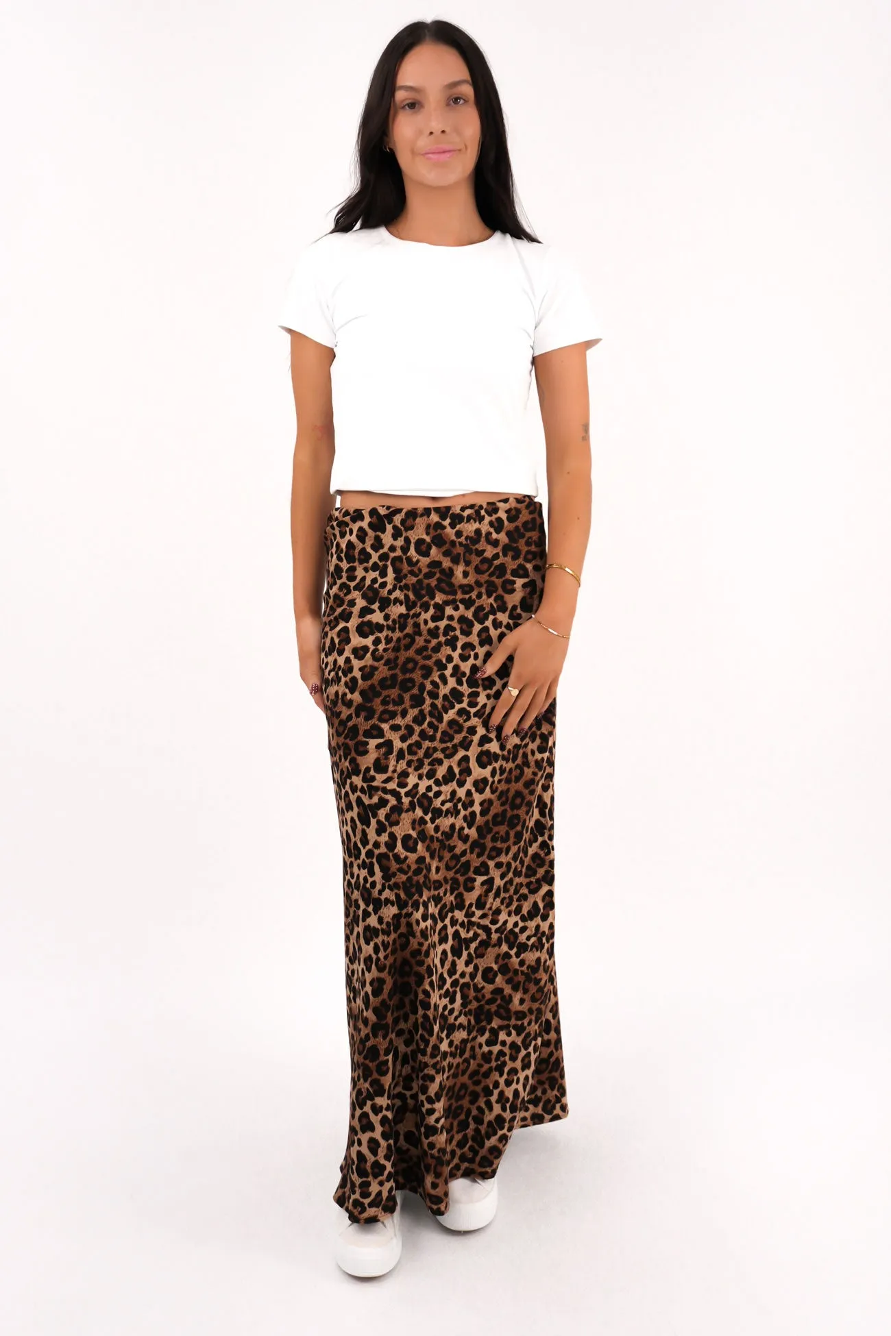 Honey Maxi Skirt Leopard Quick Dry Technology Season To Season