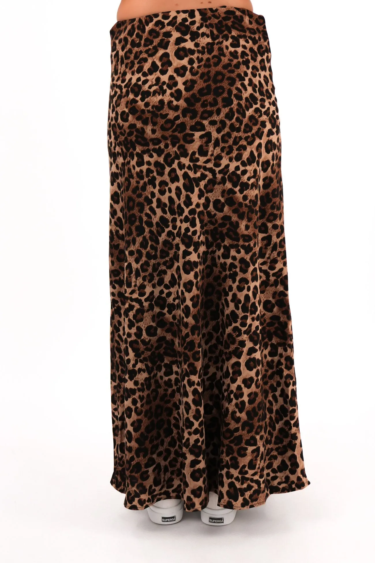 Honey Maxi Skirt Leopard Foil Print