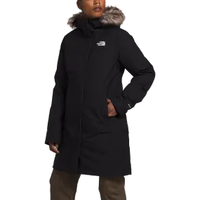 Layered Collar Stretchable Waistband Women's Arctic Parka