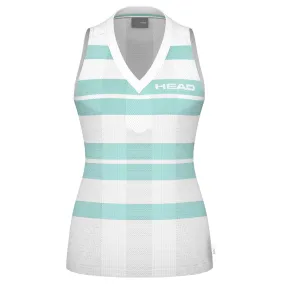 Stylish Anti Pilling Hook And Loop Head Women's Performance Tank - Print Perf/Aqua
