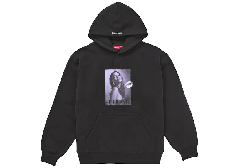 Lace Enhanced comfort Supreme Kate Moss Hooded Sweatshirt Black