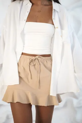 Logan Staple Shirt White Edgy style Contrast Stitch