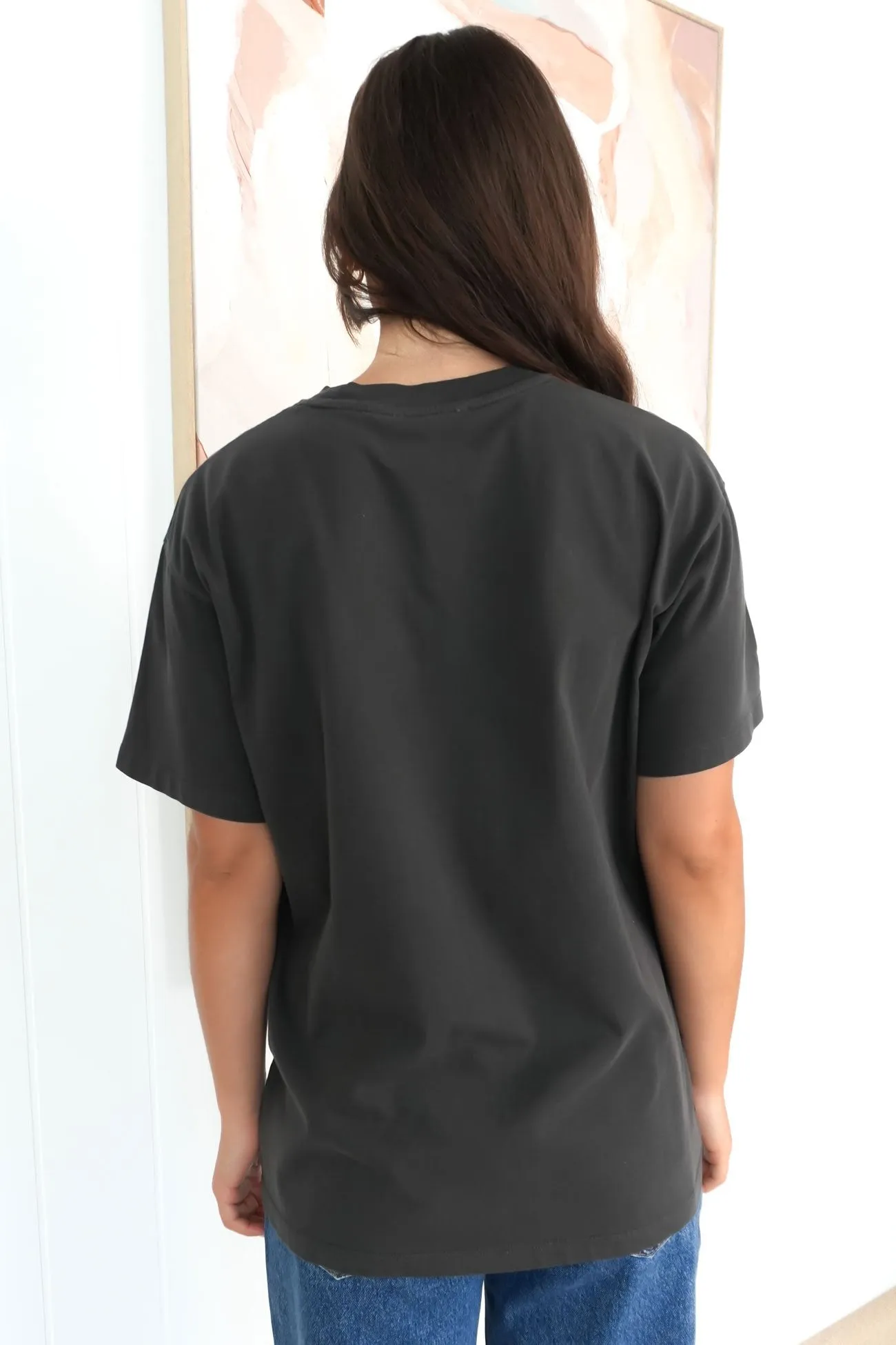 Premium Cotton Soft Breathable Hudson Eagle Tee Washed Black