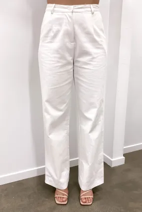 Hugh Pant White Stretchy Waist