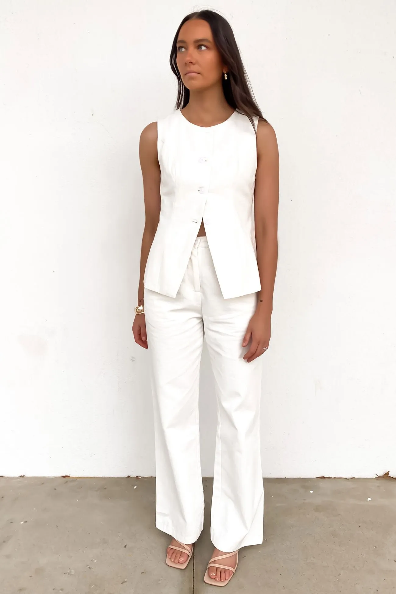 Sweat Resistant Street Inspired Hugh Pant White