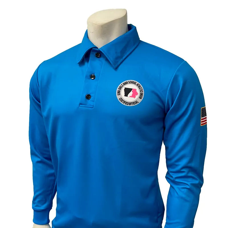 Urban Fashion Iowa Girls - IGHSAU Sublimated Bright Blue Long Sleeve Volleyball Shirt