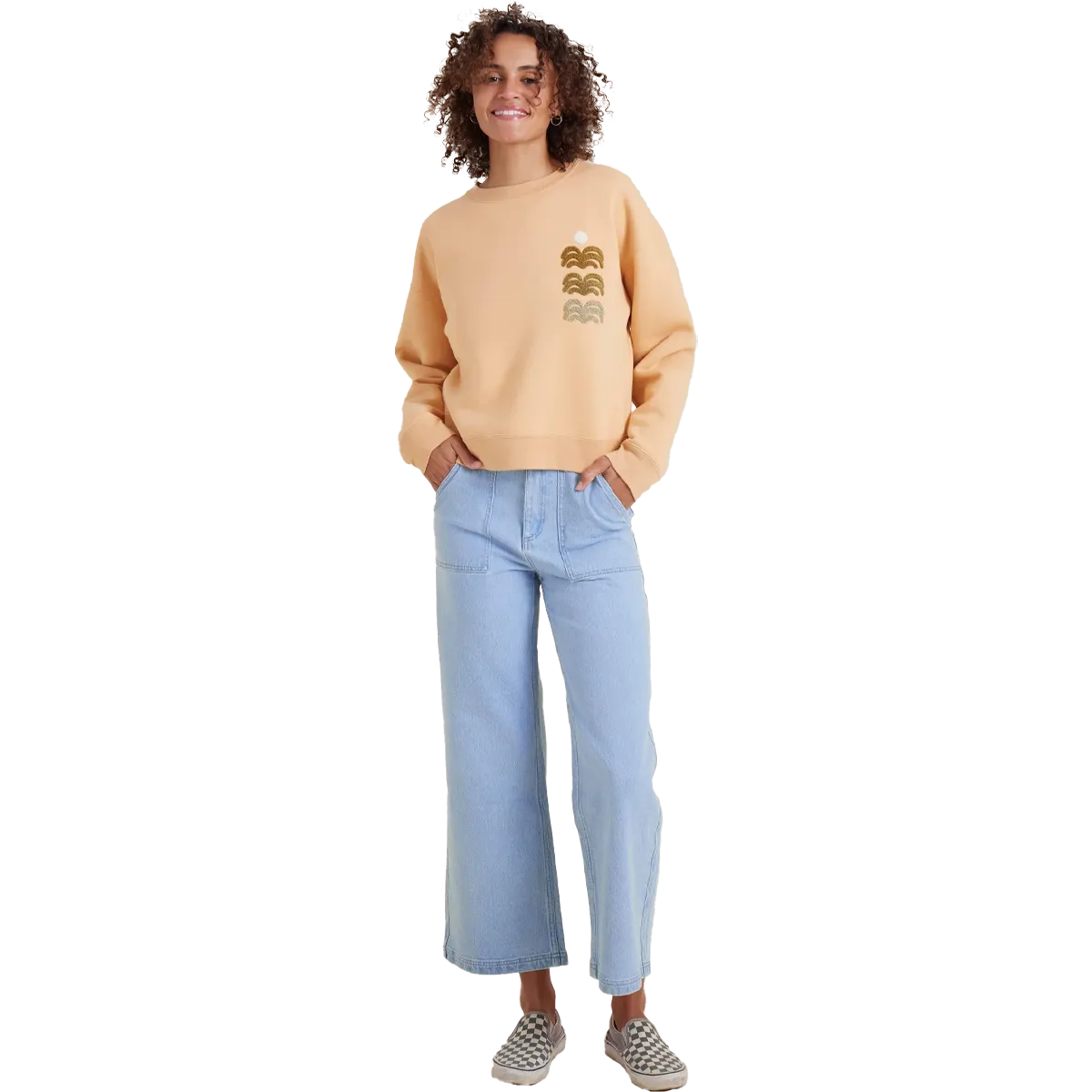 Butter Soft Handfeel Trendy Look Women's Port Crew Fleece