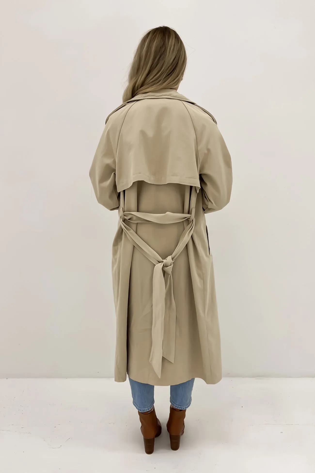 Eve Trench Coat Tan Quick Drying Four Way Stretch Material