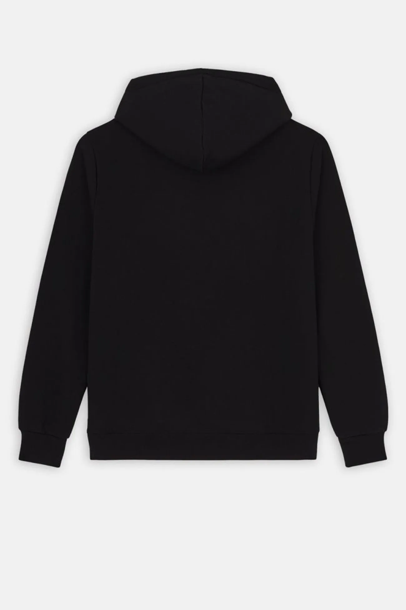Icon Logo Hoodie Black Non Irritating Collar Subtle Design Detail