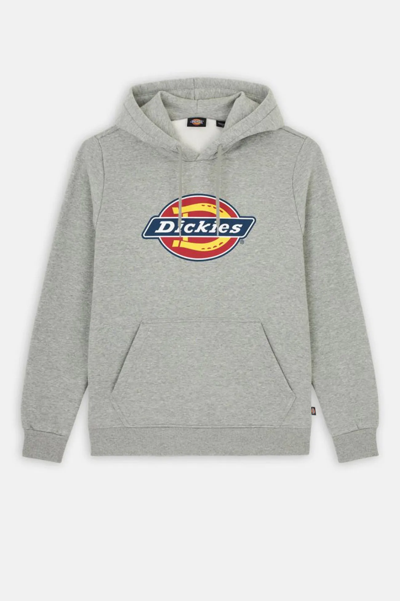 Icon Logo Hoodie Grey Melange Double Breasted Soft Fleece