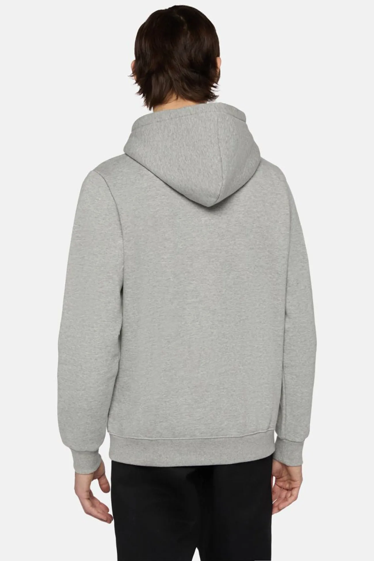 Icon Logo Hoodie Grey Melange Functional Fit Compression Fold Design