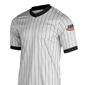 Illinois Logo Grey Pin-Stripe Wrestling V-Neck Classic Style