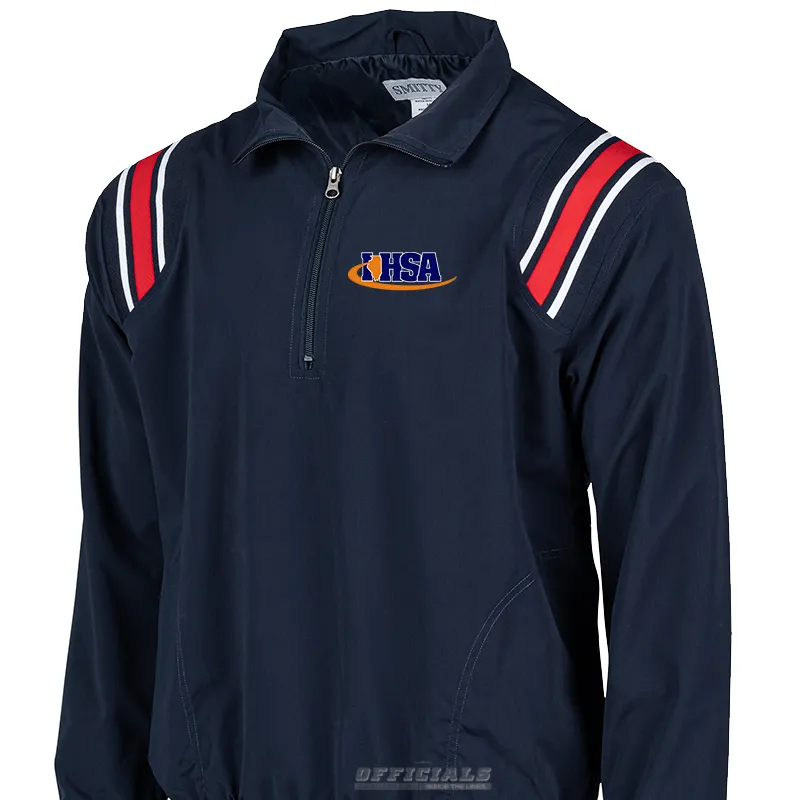 Durable Outer Shell ReinforcedElasticHem Illinois Logo Pullover Umpire Jacket