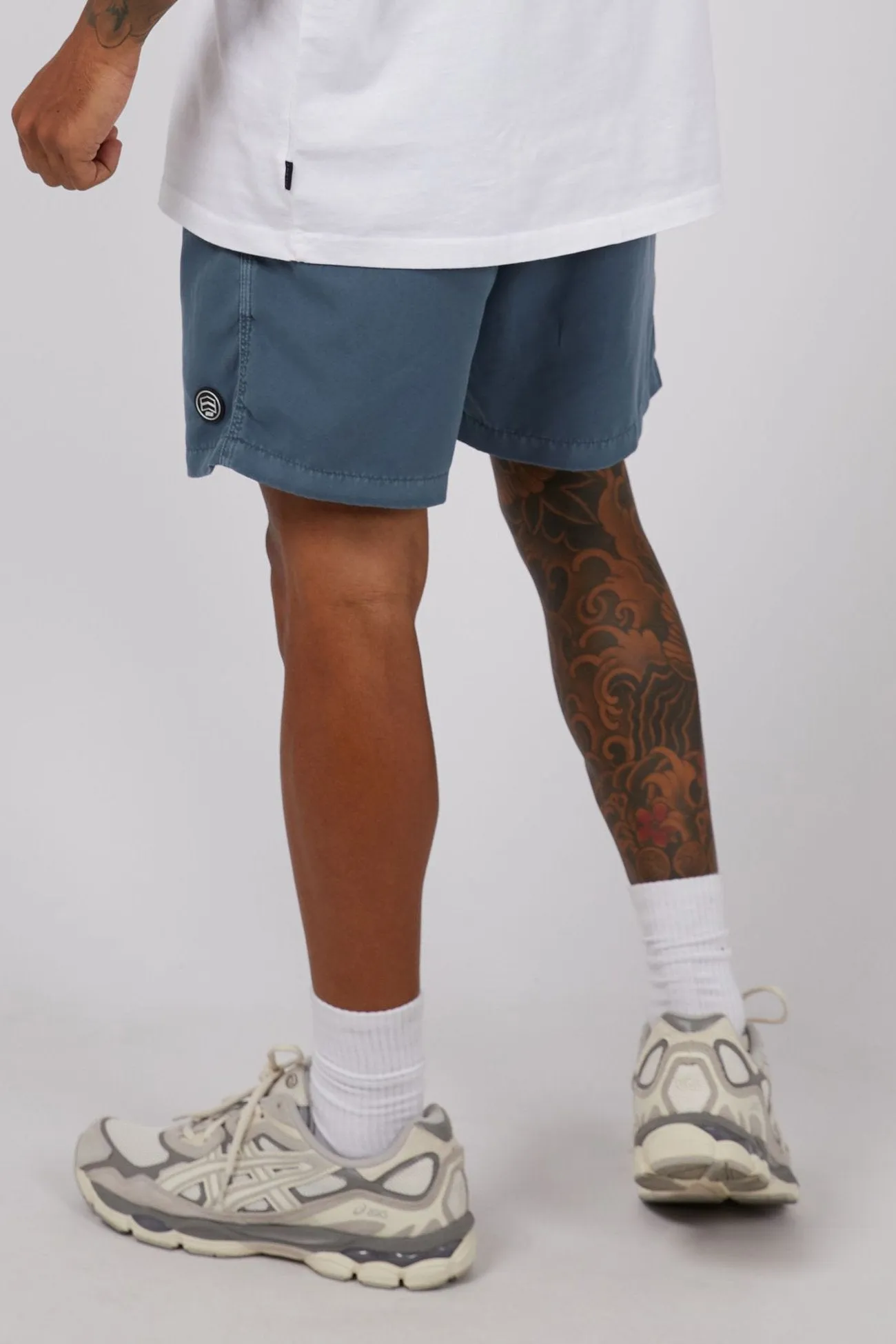 Illusion Short Mid Blue Reinforced Hems Easy Days