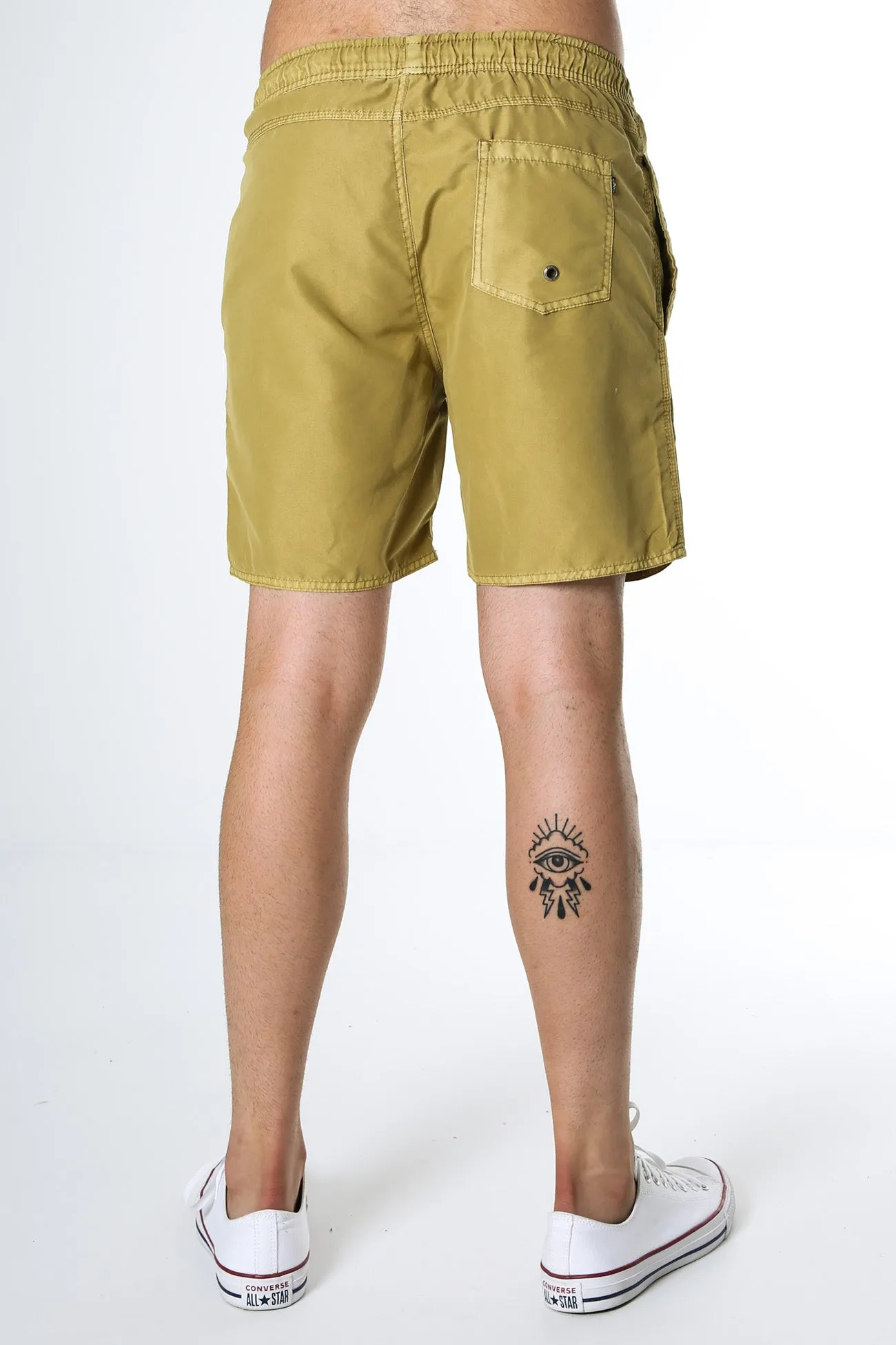Stretchable Material Modern Design Illusion Short Tan