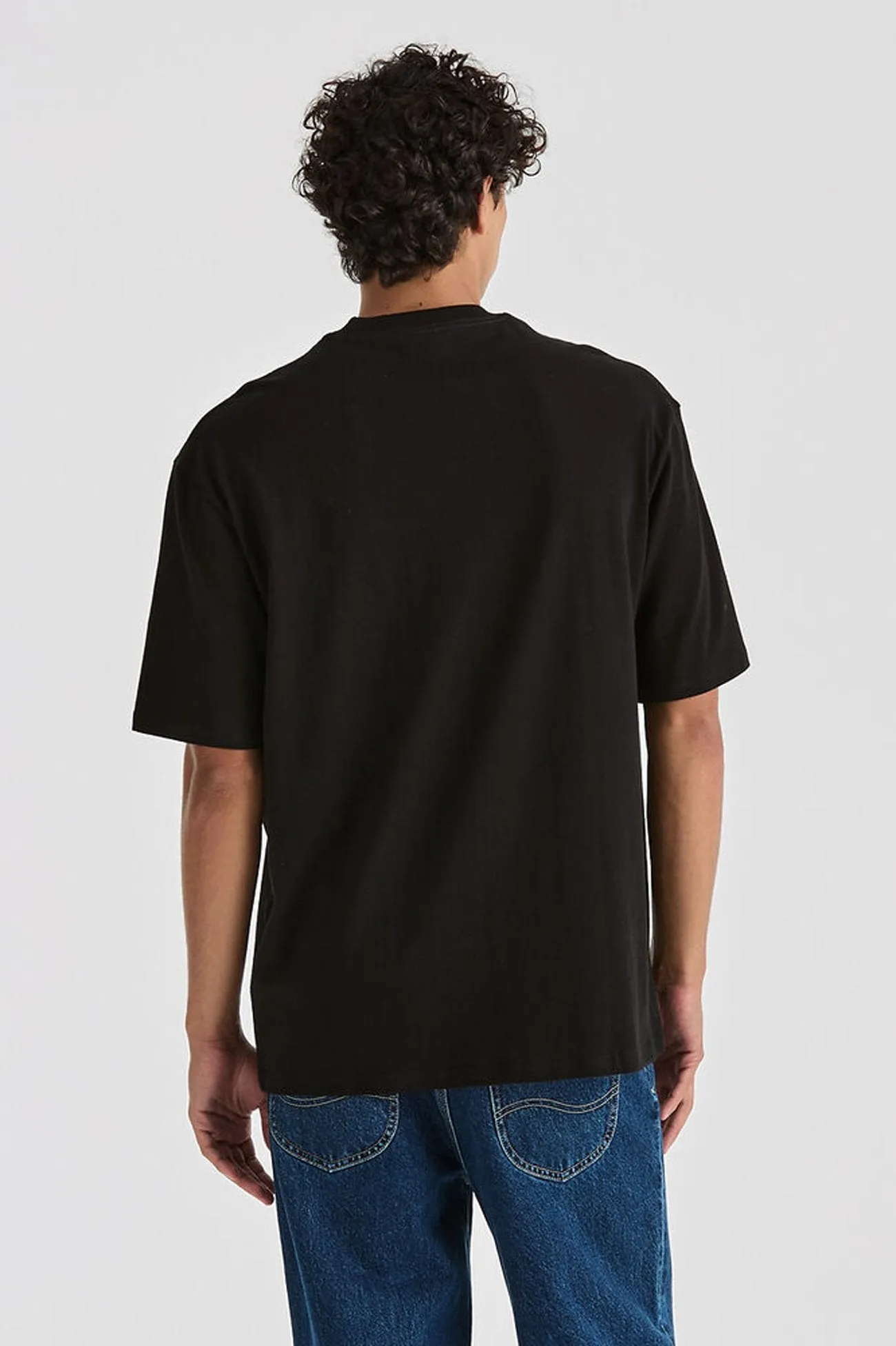 Independence Baggy Tee Black Classic Fit Collared