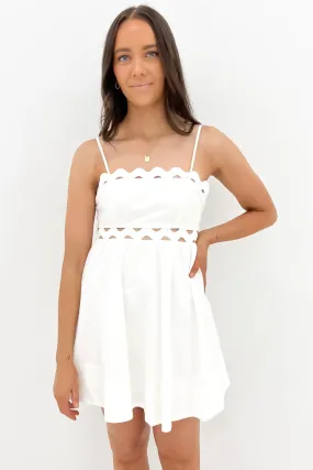 Fashion Forward Indigo Mini Dress White