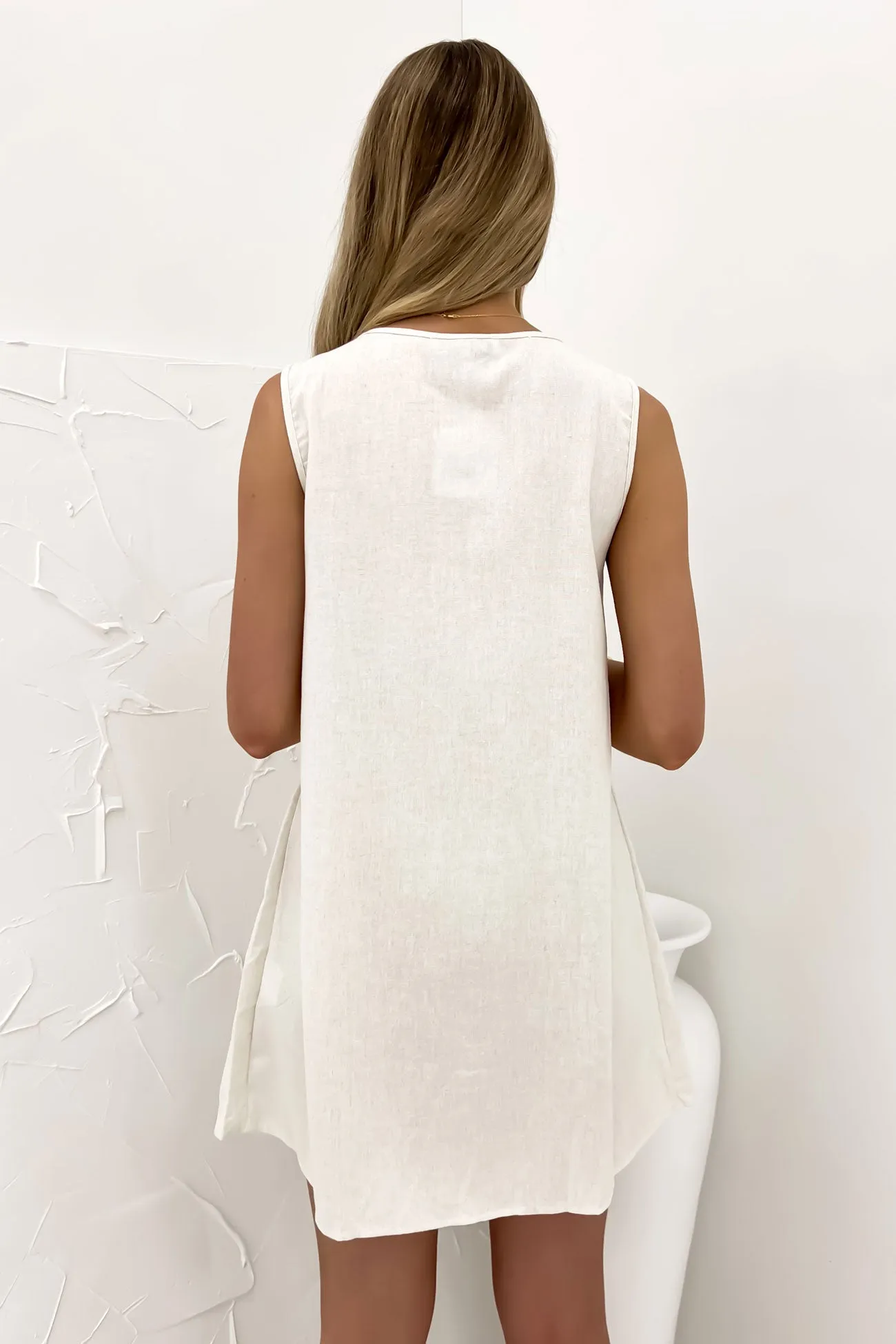 Clydette Mini Dress Oatmeal Smooth Look