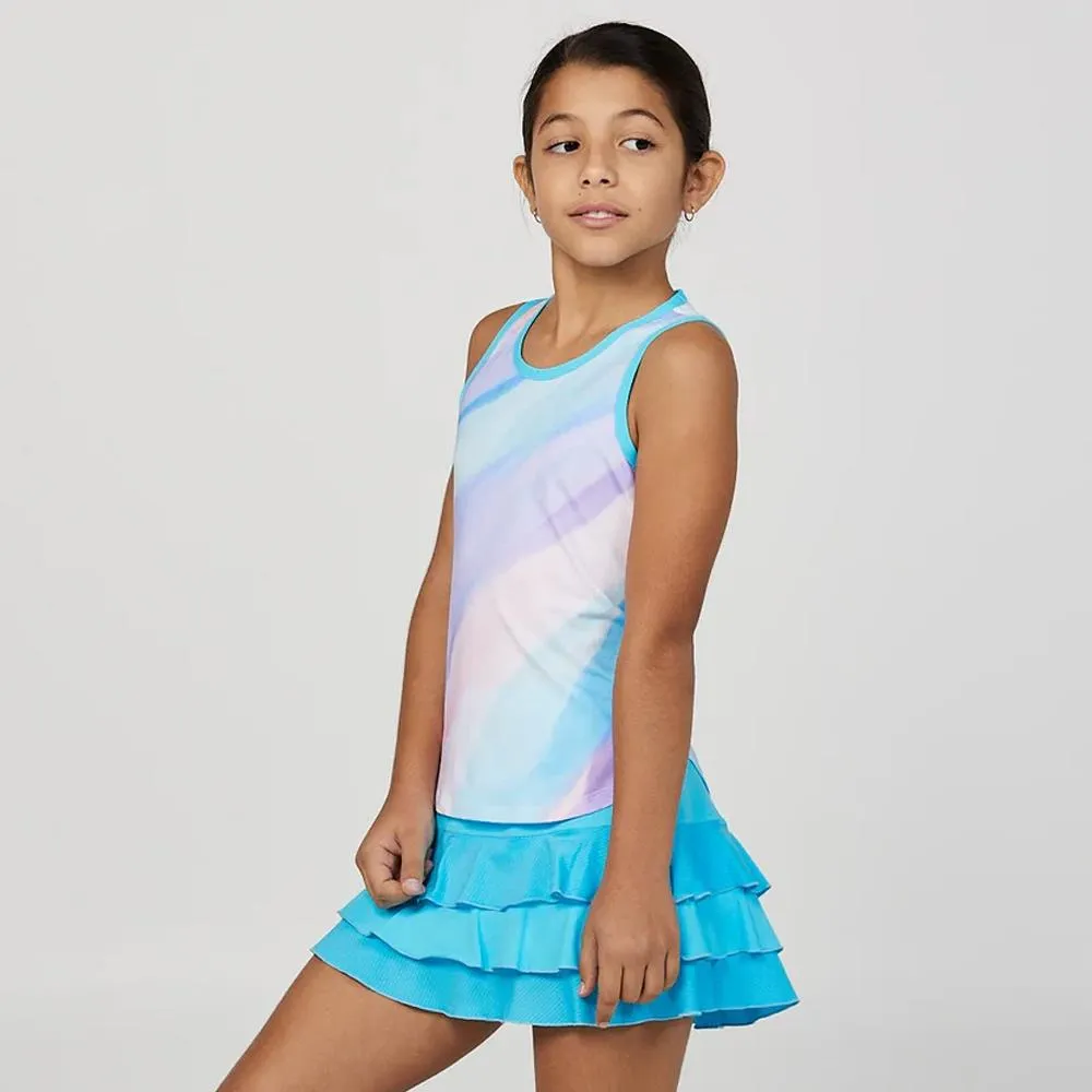 Sofibella Girls Watercolor Tank - Blue/Watercolour Flare