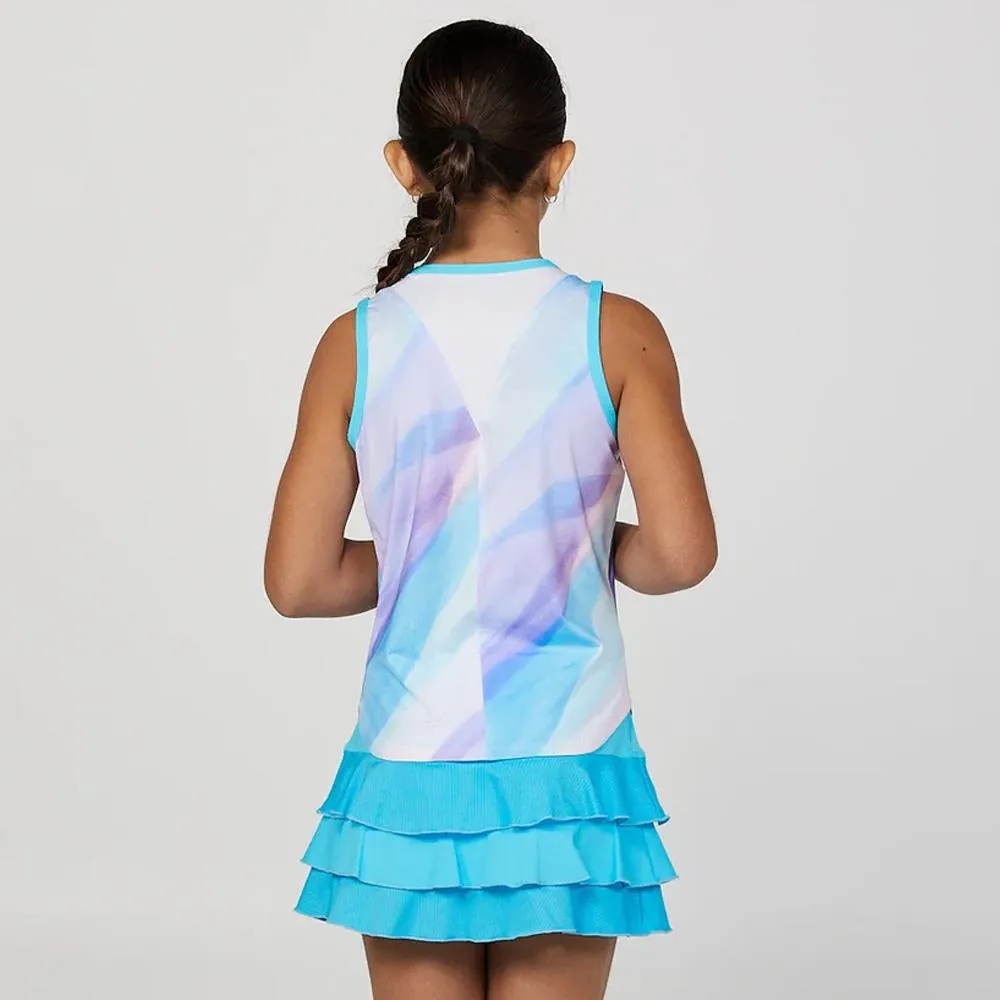 Lustrous Sofibella Girls Watercolor Tank - Blue/Watercolour