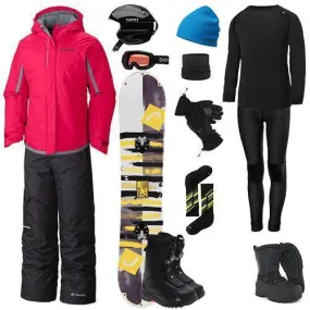 Columbia The Works Package w/ Bibs - Girl's Snowboard BreathableLining
