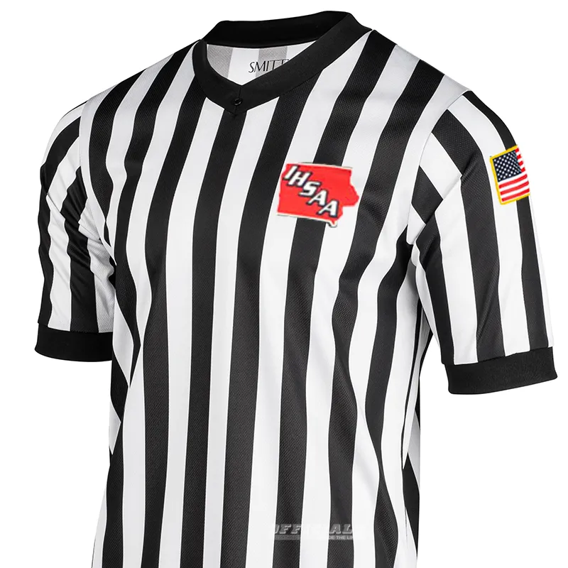 Iowa IHSAA Dye Sublimated Logo V-Neck Layered Collar tailored look