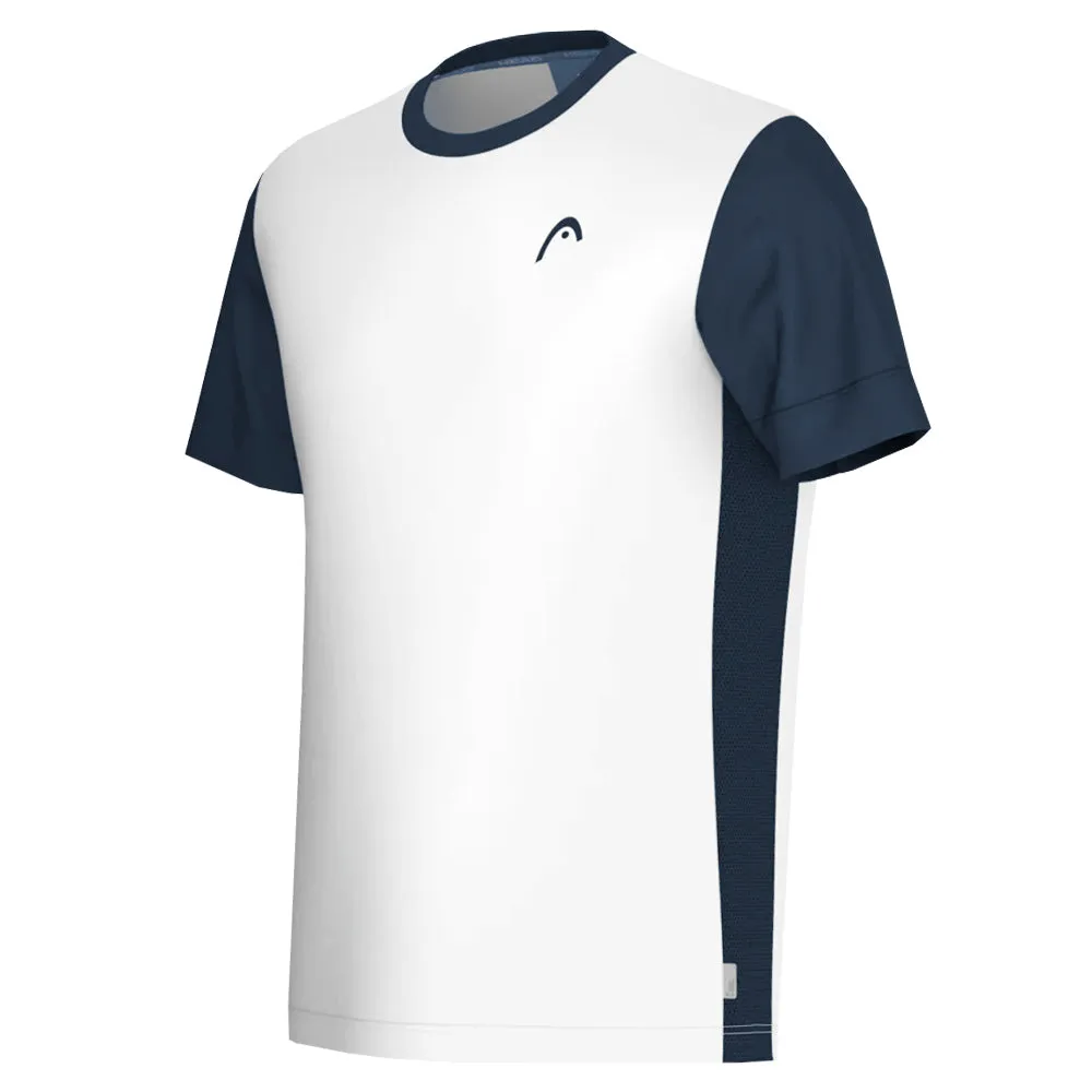 Head Boys Slice T-Shirt - White/Navy Debossed Design