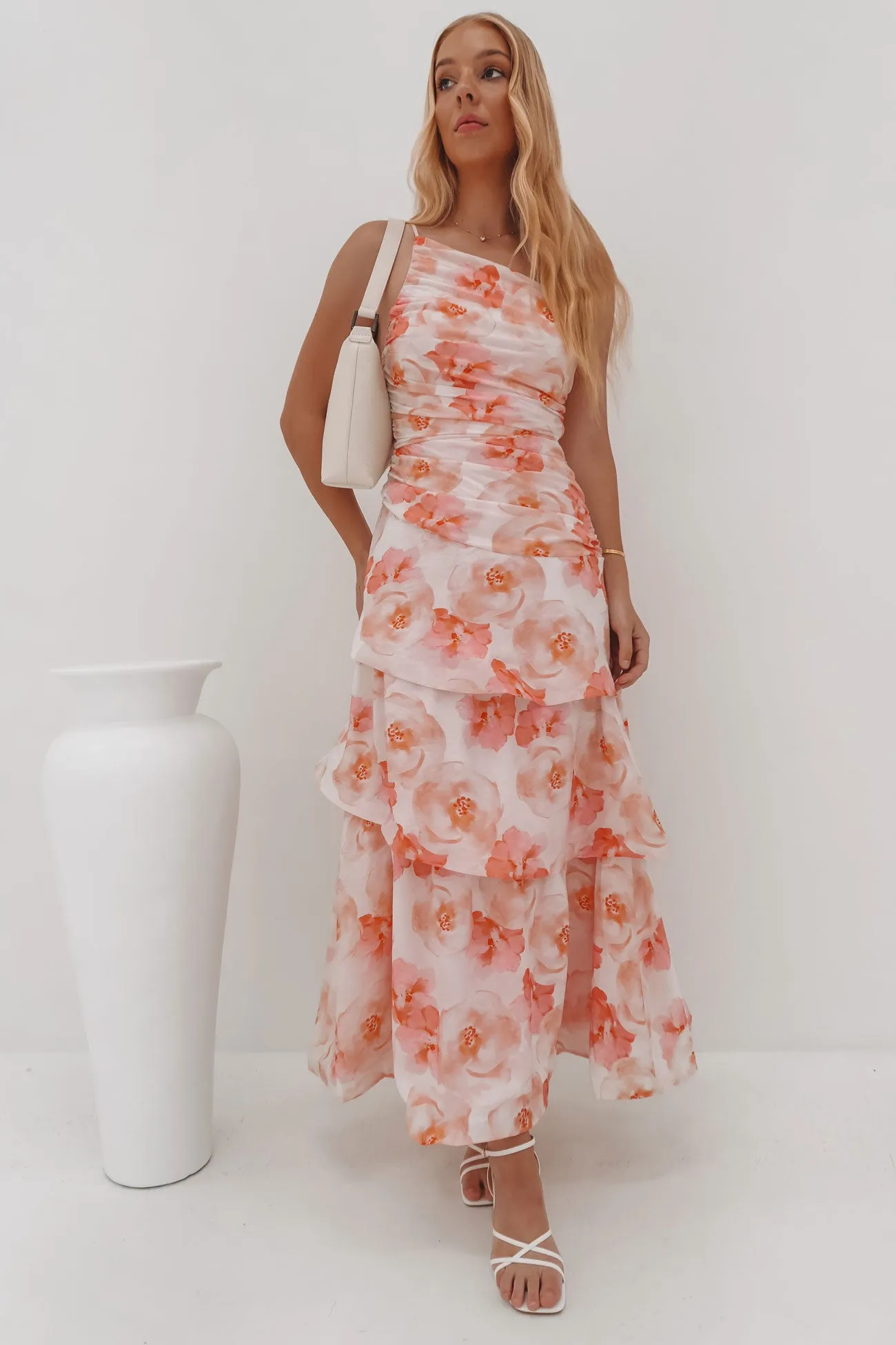 Isaac Maxi Dress Pink Tansy summer breeze Minimal Details