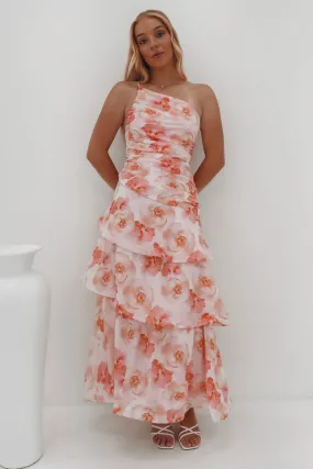 Isaac Maxi Dress Pink Tansy Smart and Polished Zip Ease