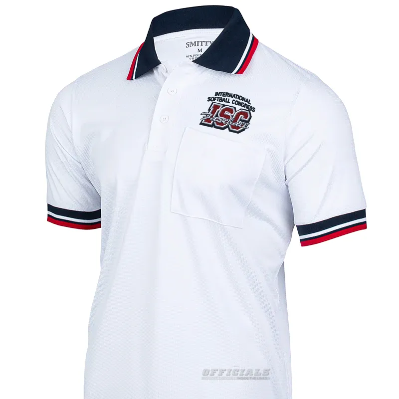 ISC Logo Smitty White Umpire Shirts Subtle Print Monochrome Palette