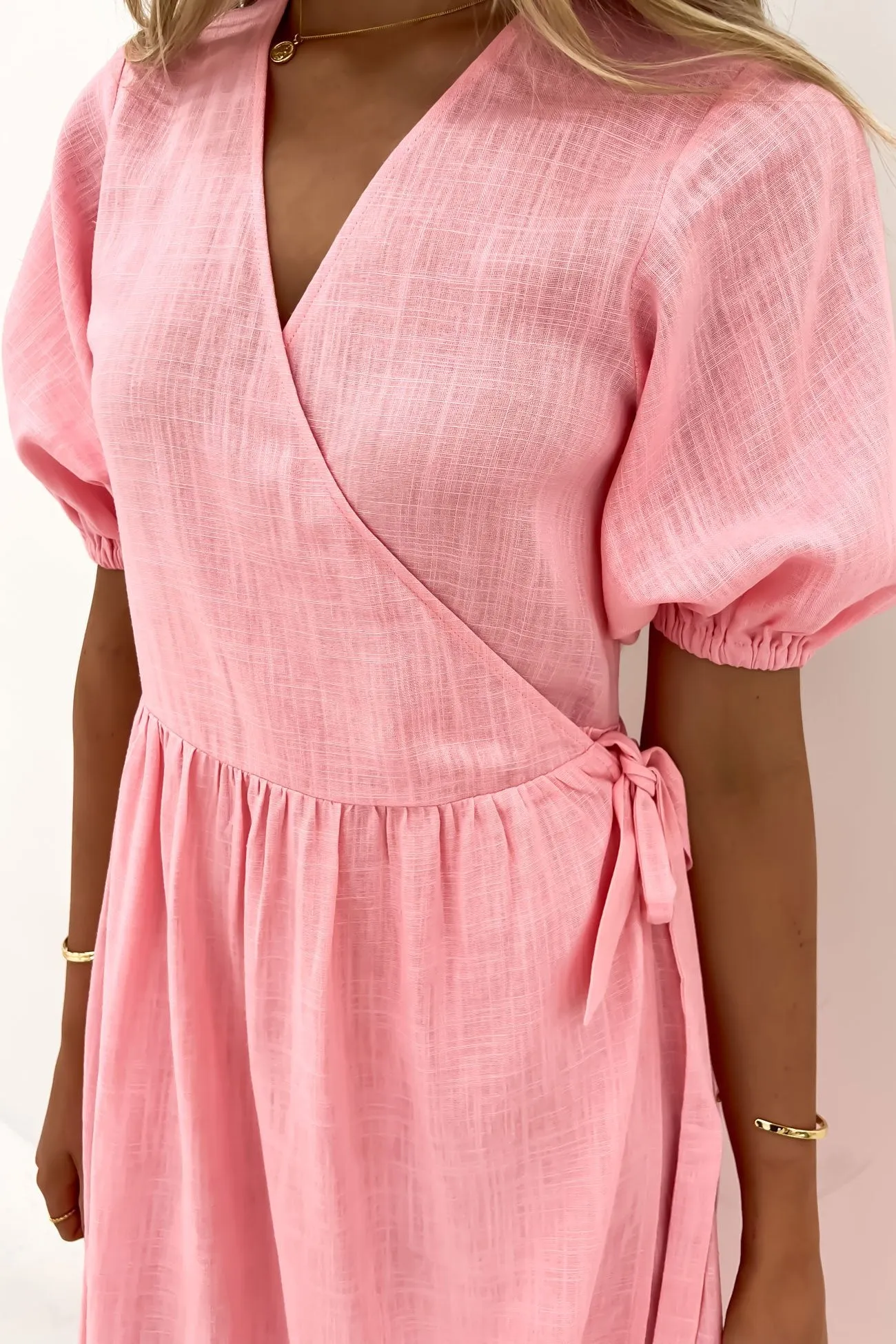 Basic Fashion One-Shoulder Issy Maxi Dress Pink