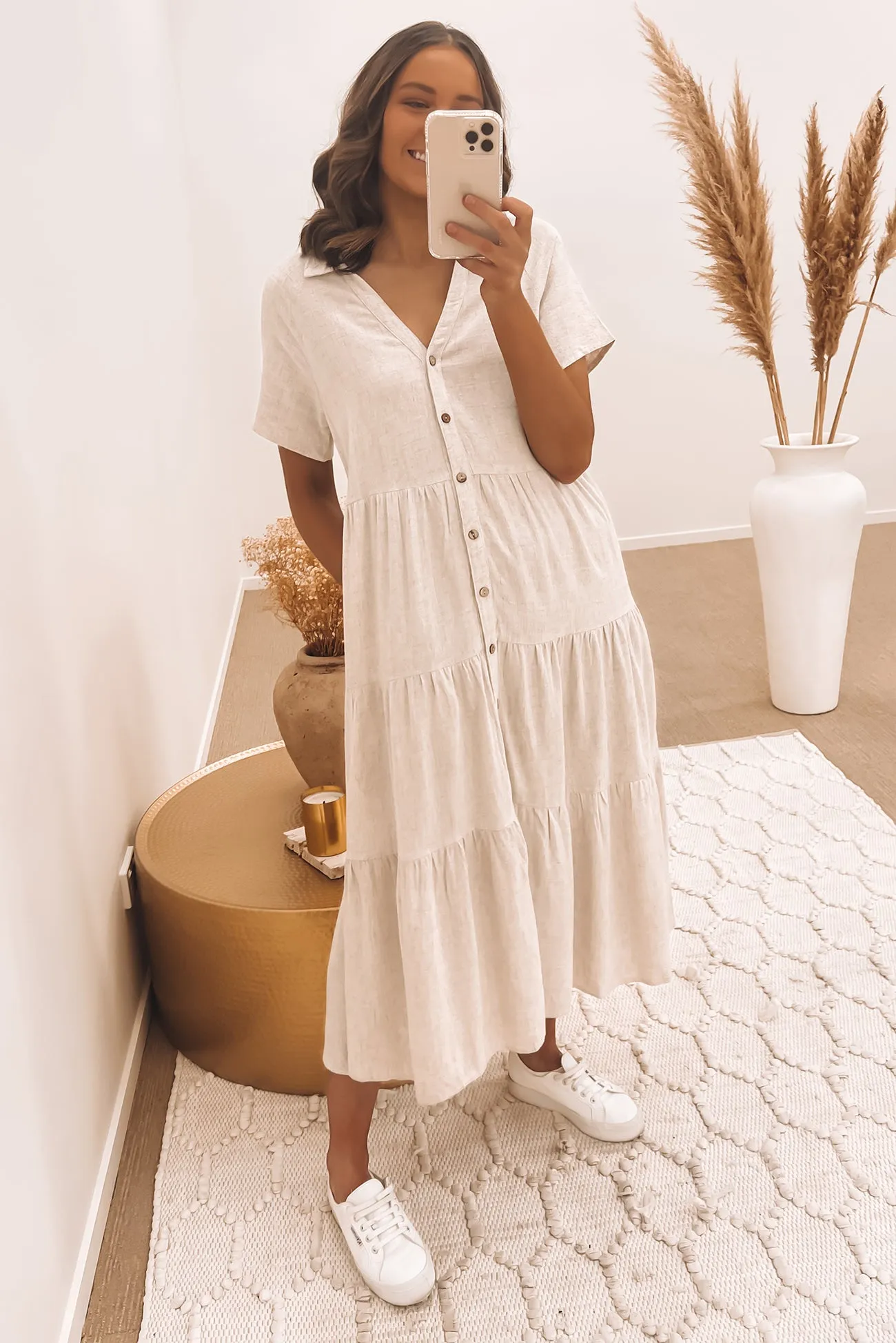 Little Paradise Midi Dress Beige Summer Air
