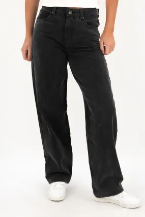 Bold Look Professional Wear Style Blend Jade Baggy Jean Washed Black
