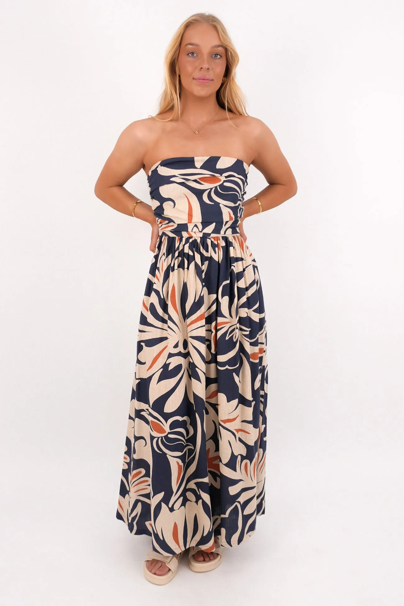 Flattering Shape Jana Strapless Dress Wild Orchid