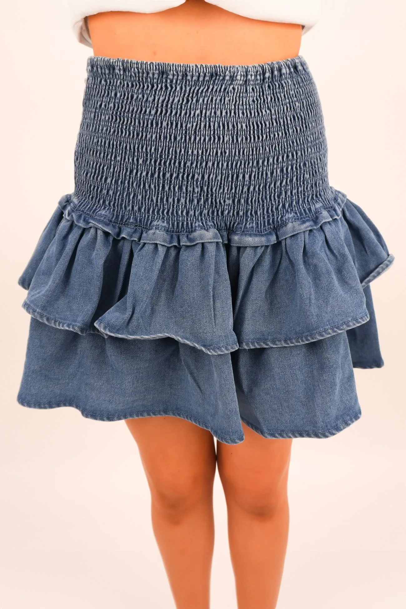Fashion Combo Jane Denim Mini Skirt Blue